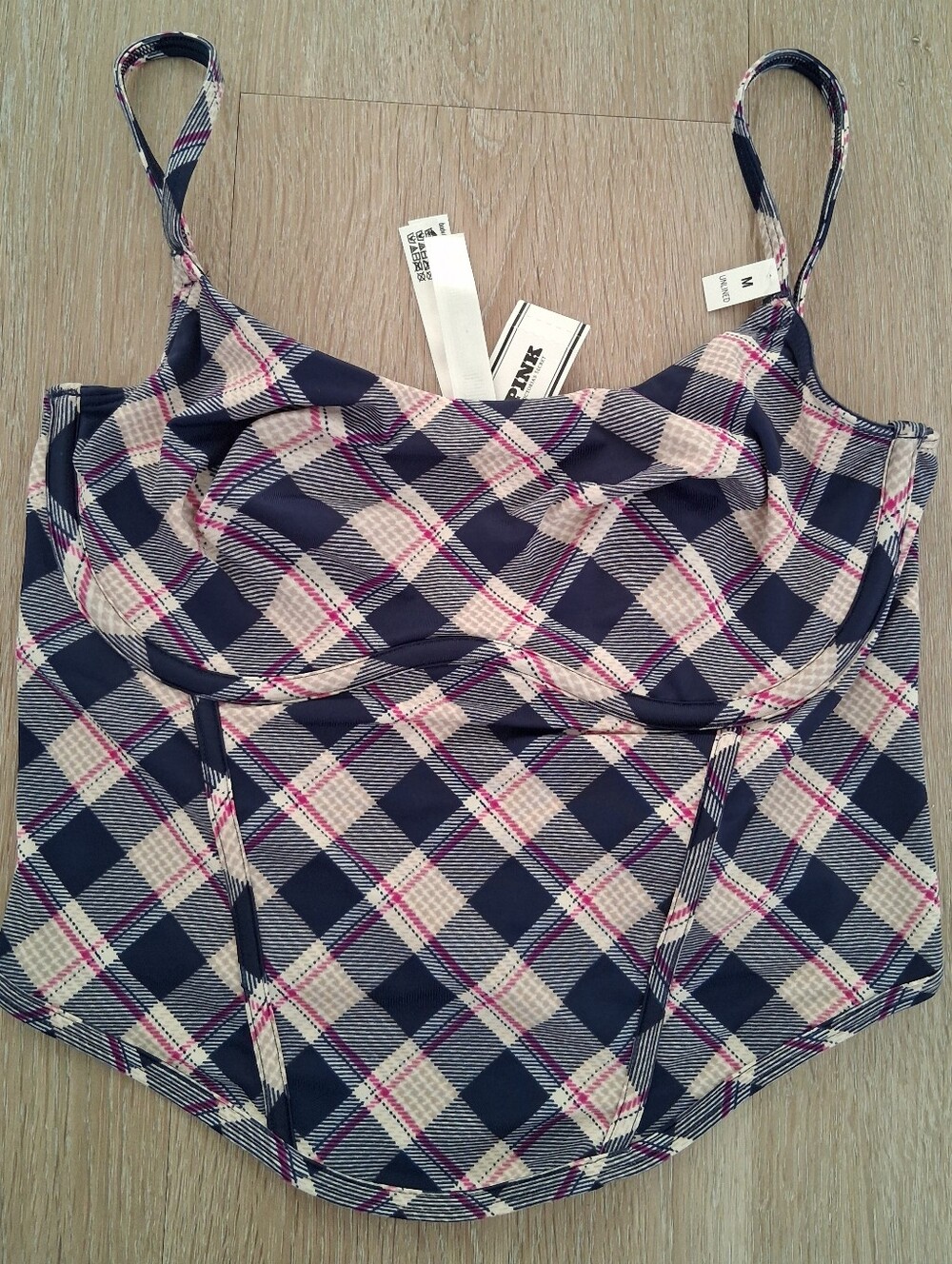 PINK Victorias Secret The Cinched Micro Corset Top Size M - Picture 4 of 7